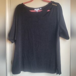 Chico's Black Short Sleeve Top